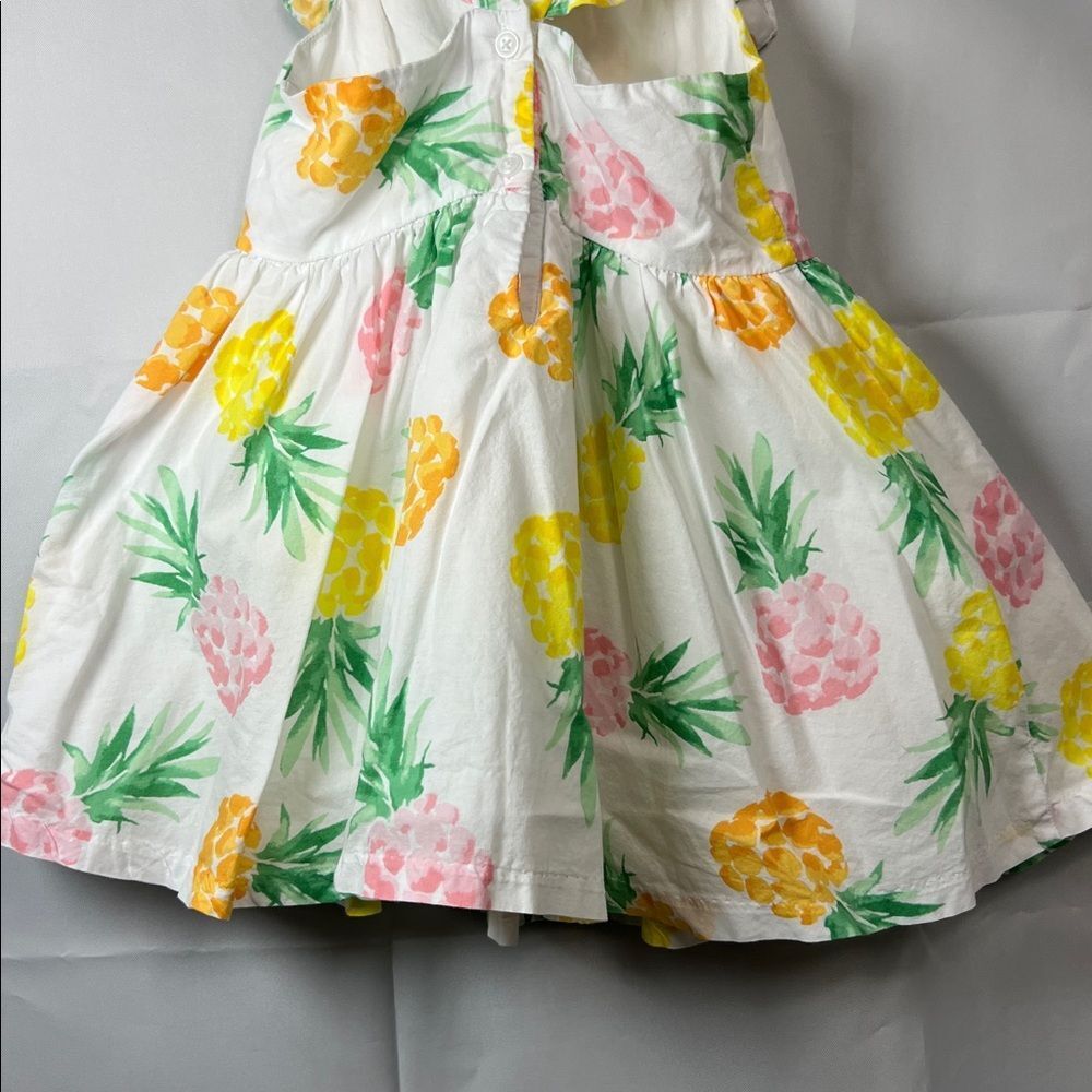 Janie and Jack white cotton Pineapple print dress size 2T - Picture 10 of 12